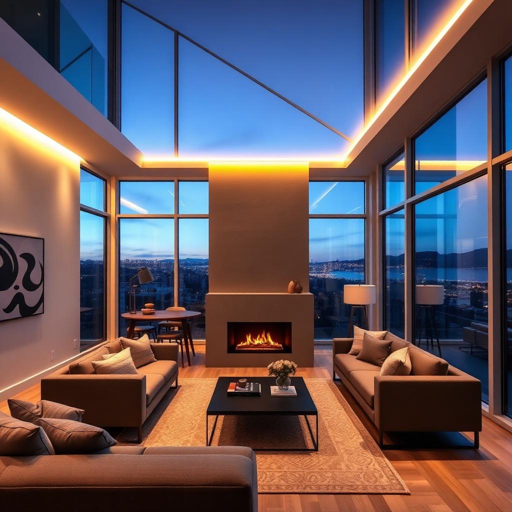 Layered LED lighting design in a Vancouver home installed by Electric Hero