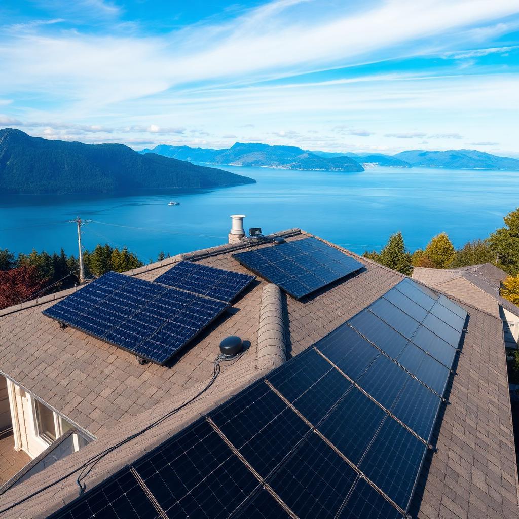 Rooftop solar panels installed on a Vancouver home by Electric Hero
